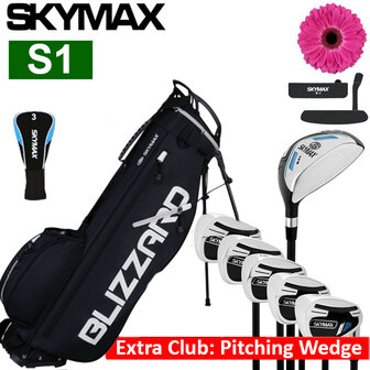 Skymax S1 XL Halve Golfset Dames Graphite met Standbag Zwart