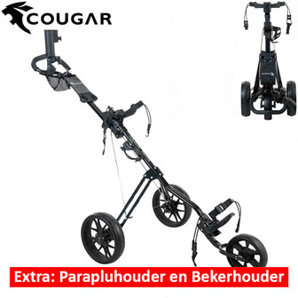 Cougar Trek Golftrolley, zwart