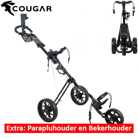 Cougar Trek Golftrolley, zwart